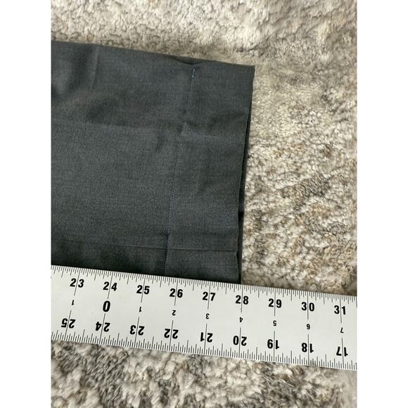 Larry Levine Size 10 Stretch Gray Pants Straight Leg Button Waist Career Wear - Picture 6 of 11